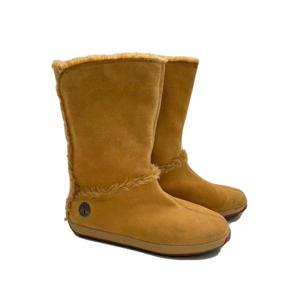 Timberland Tan Mukluk Pull on Fur Lined Boots Size 10